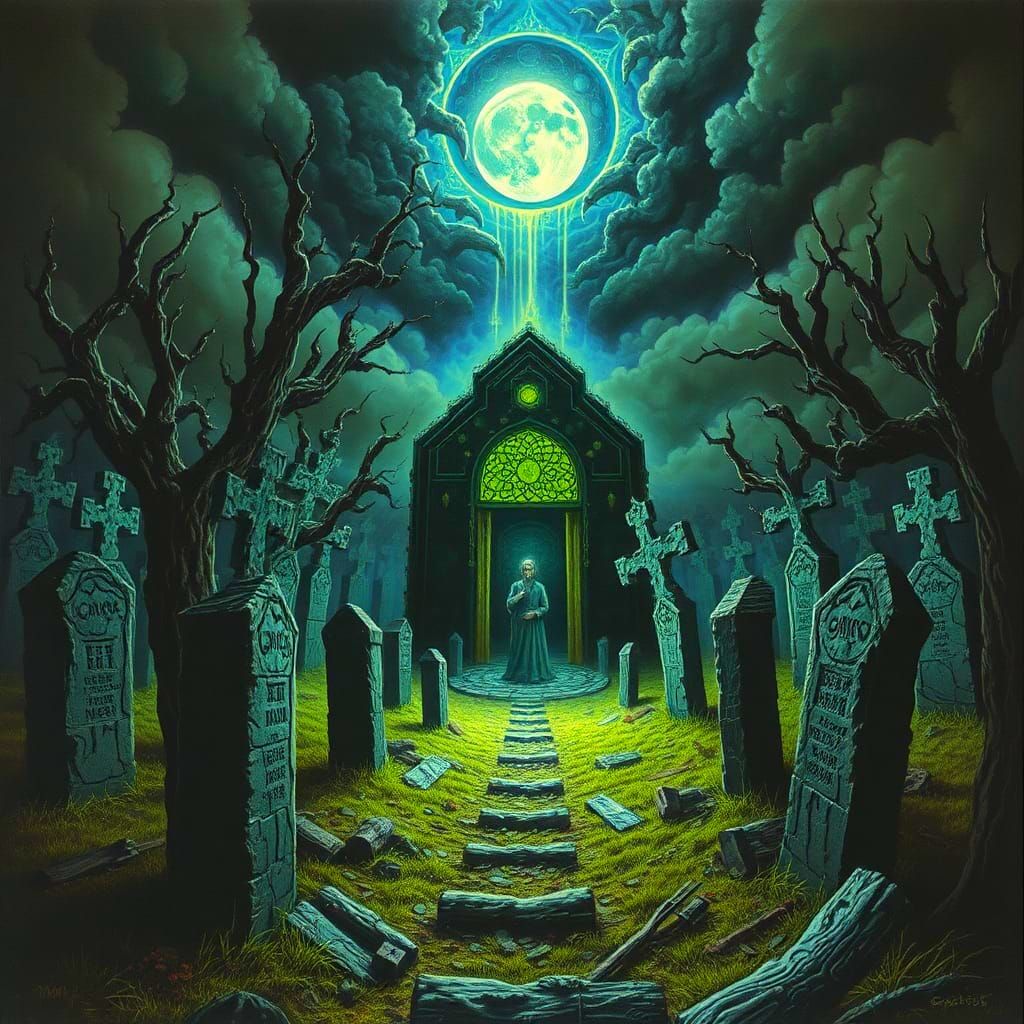 Sinister Graveyard: A Hyperdetailed Horror Vision