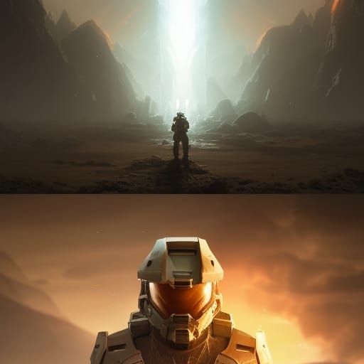 Halo Ring in Deep Color, Hyperdetailed Fantasy Art