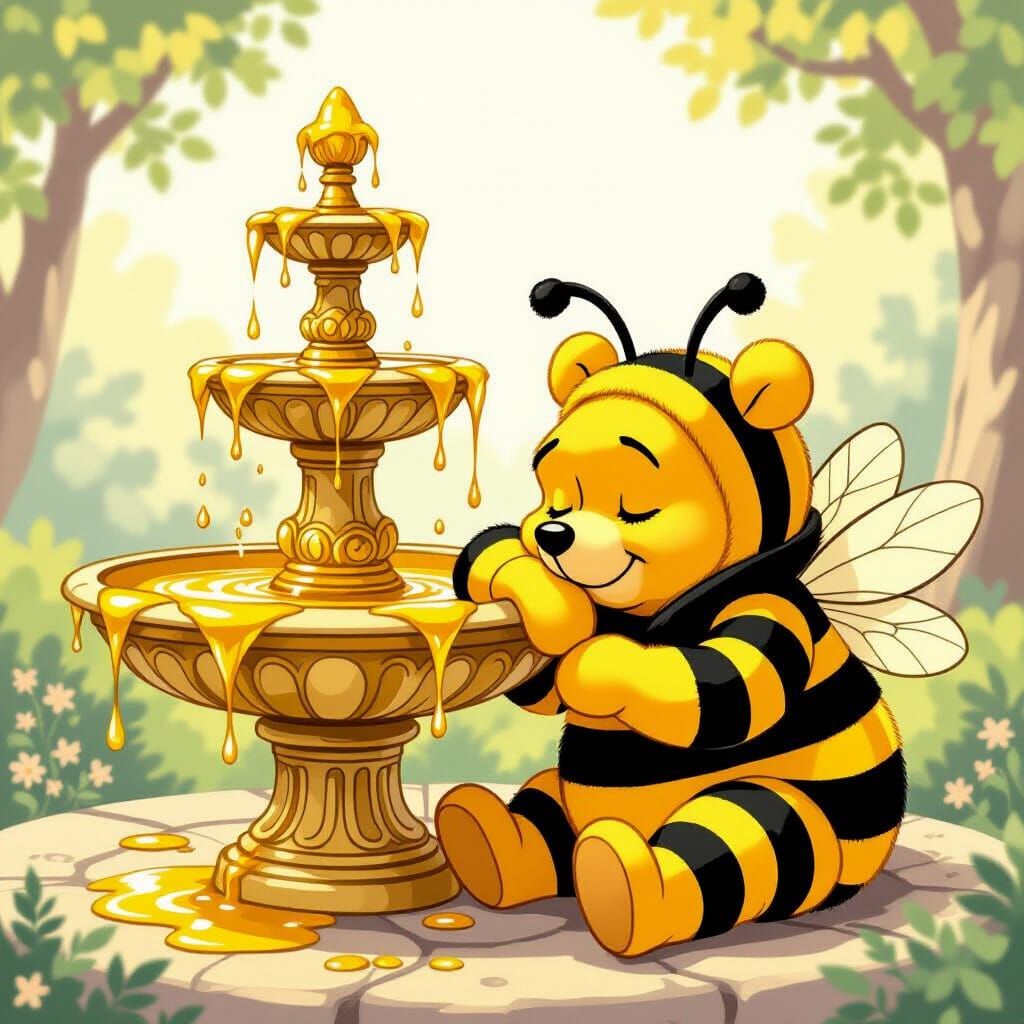 Winnie the Pooh Bee Costume Nap