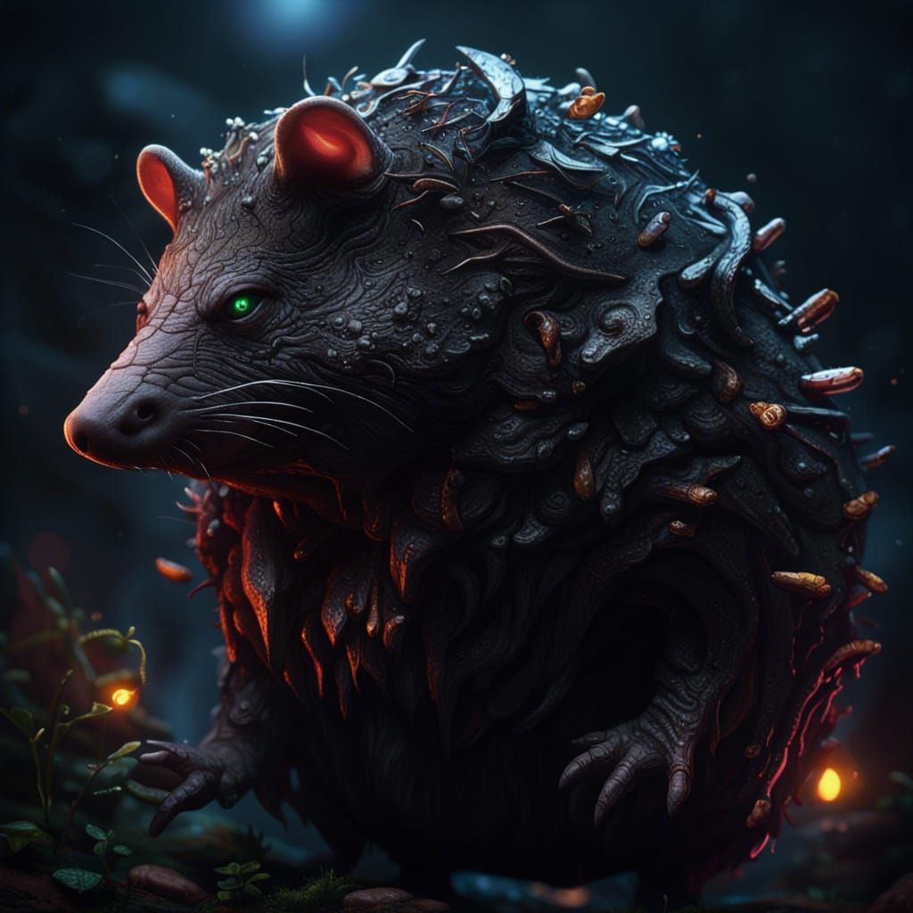 Dark Fantasy Mole Concept Art in 8K Resolution