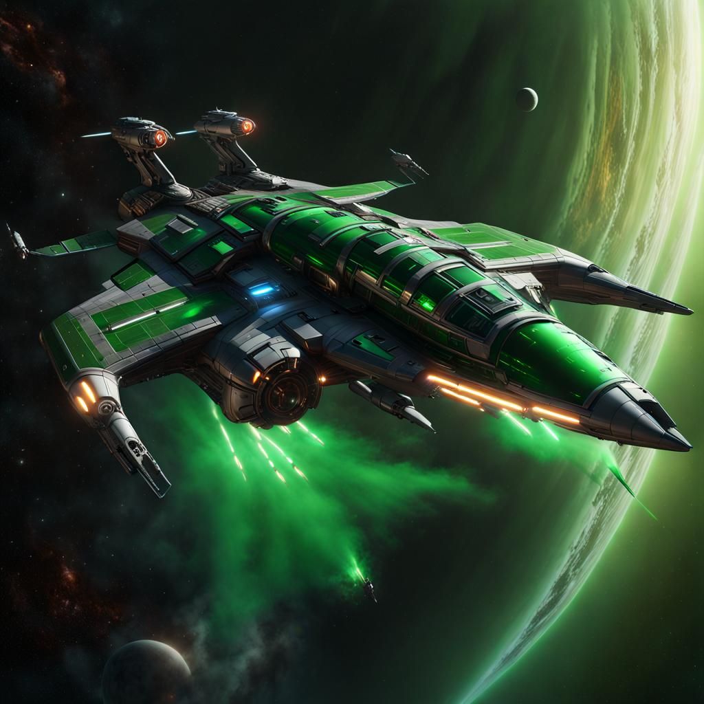 Galactic Space Cruiser in Deep Space Pursuit