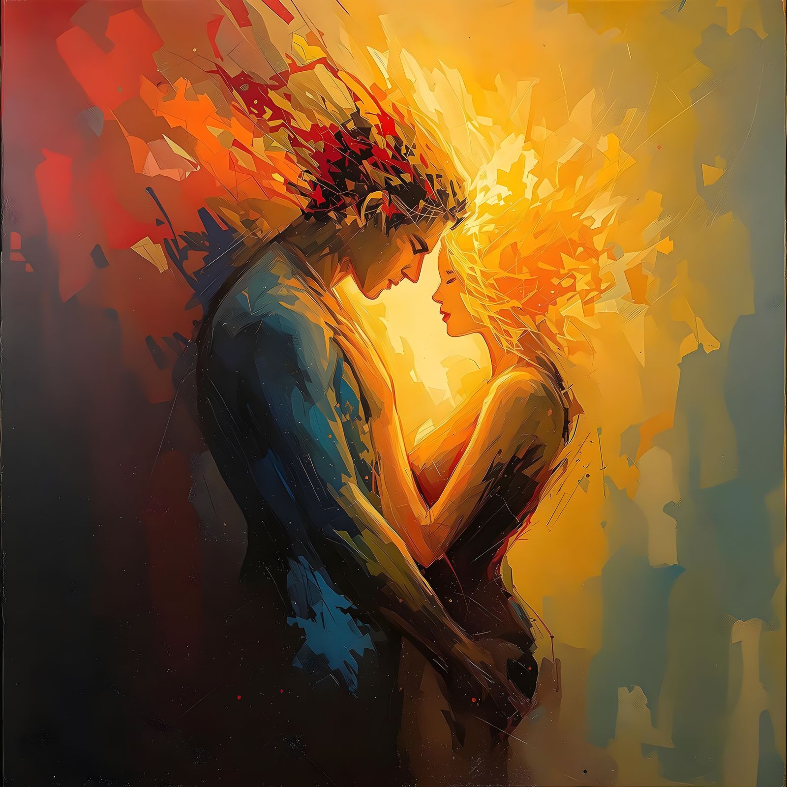 Contrasted Oil Painting of Entwined Ideals