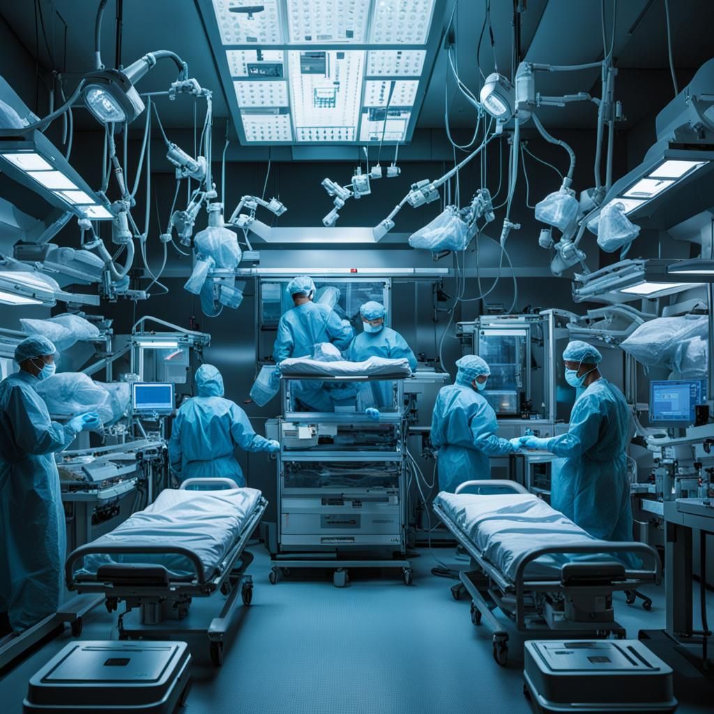 Dystopian Organ Repo in Cyberpunk Style