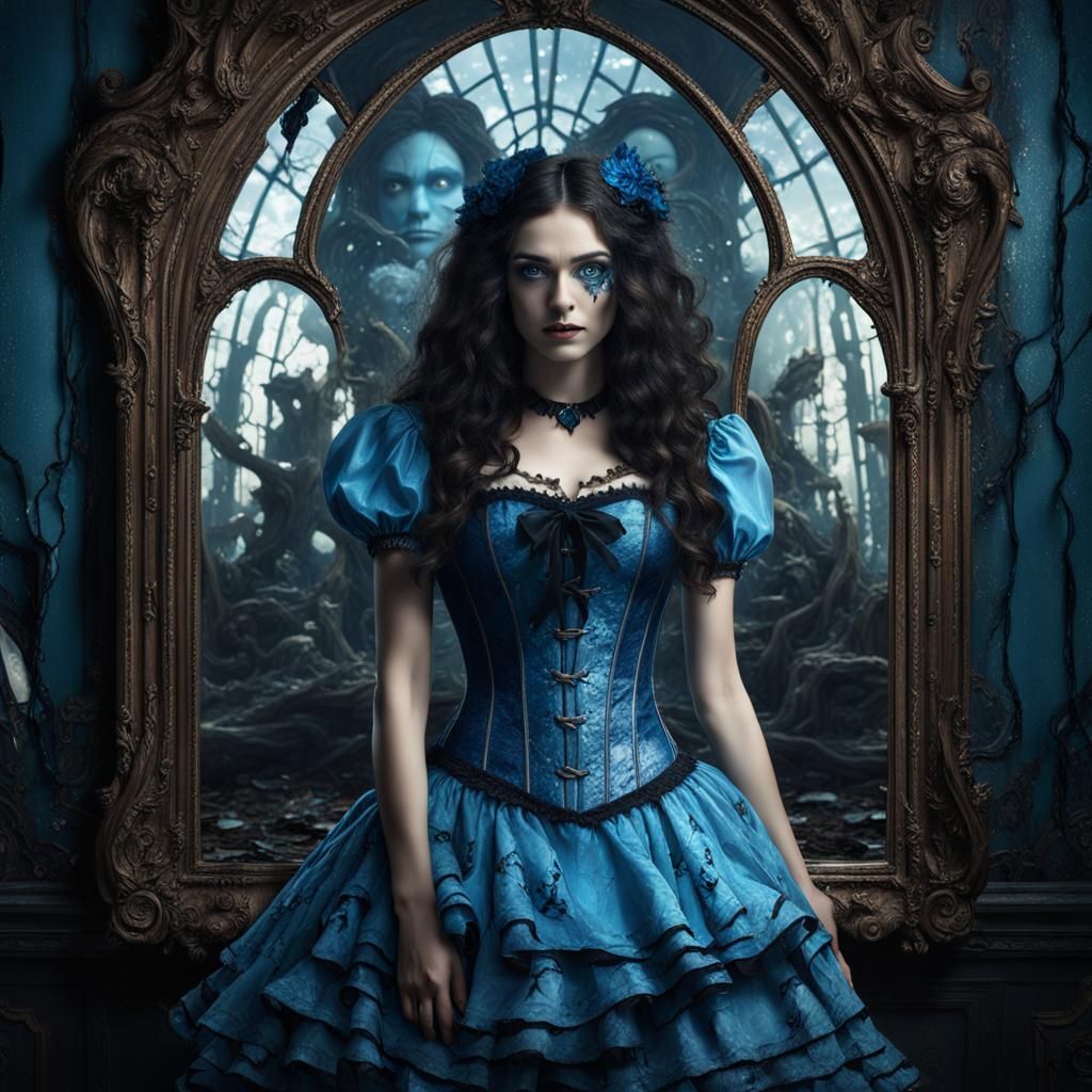 Gothic Alice in Wonderland Shattered Mirror Fantasy