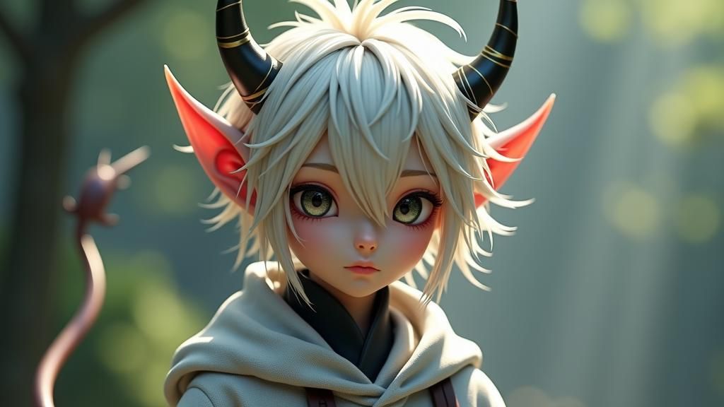 Stylized Wight Devil as 3D Anime Concept Art