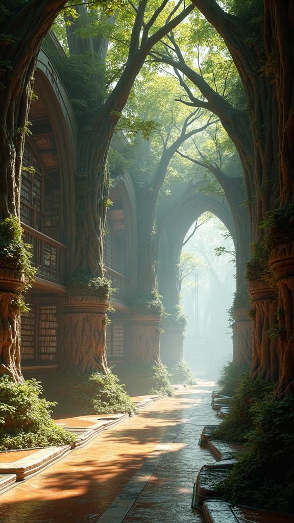 Majestic Library of Branches in Hyperrealistic Detail