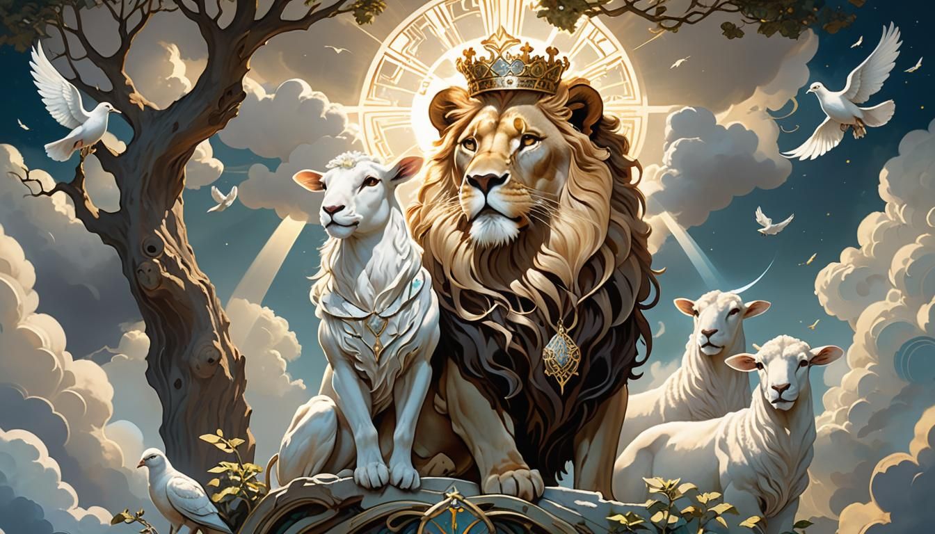 Lion, Lamb, Dove: Art Nouveau Holy Trinity