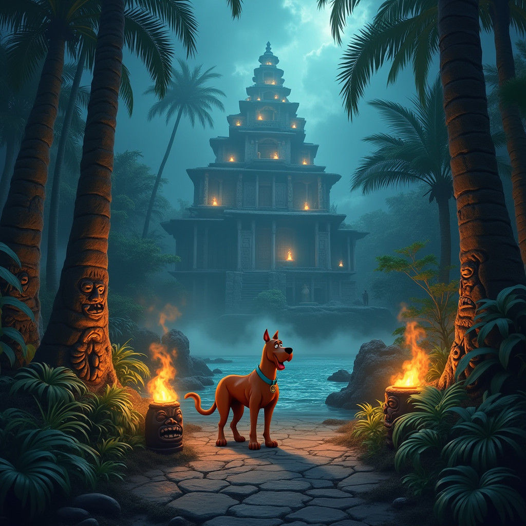 Scooby Doo on a Mysterious Tropical Island