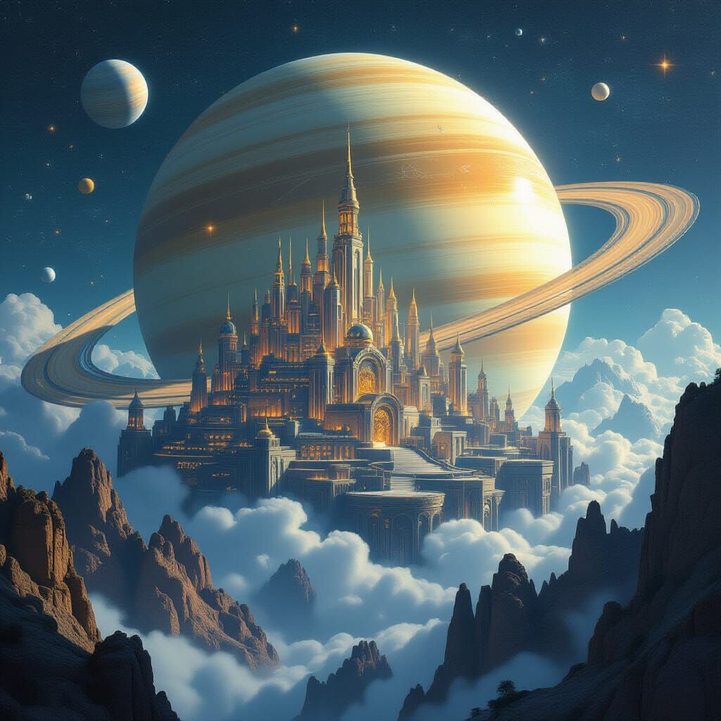 Mystical City in Saturn's Rings: Celestial Navigation