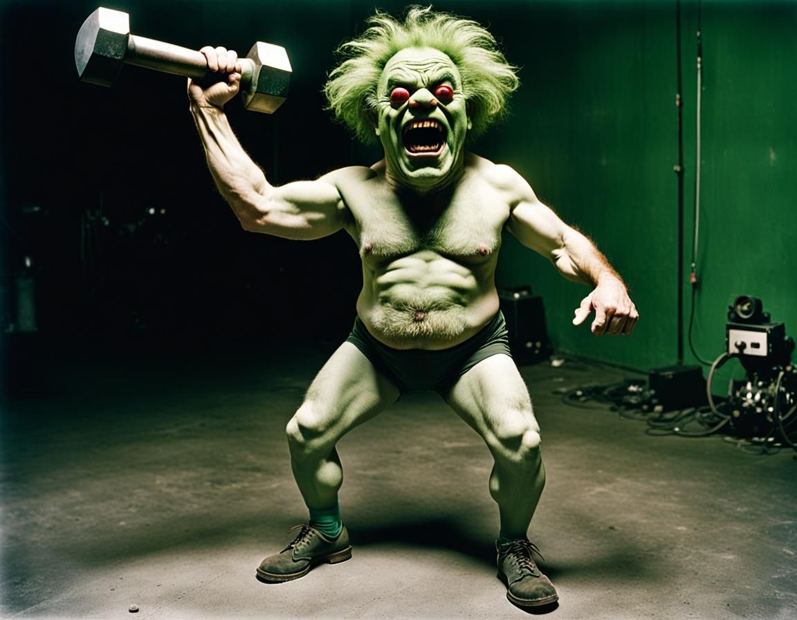 Grotesque Colossus in Vintage Photograph Style