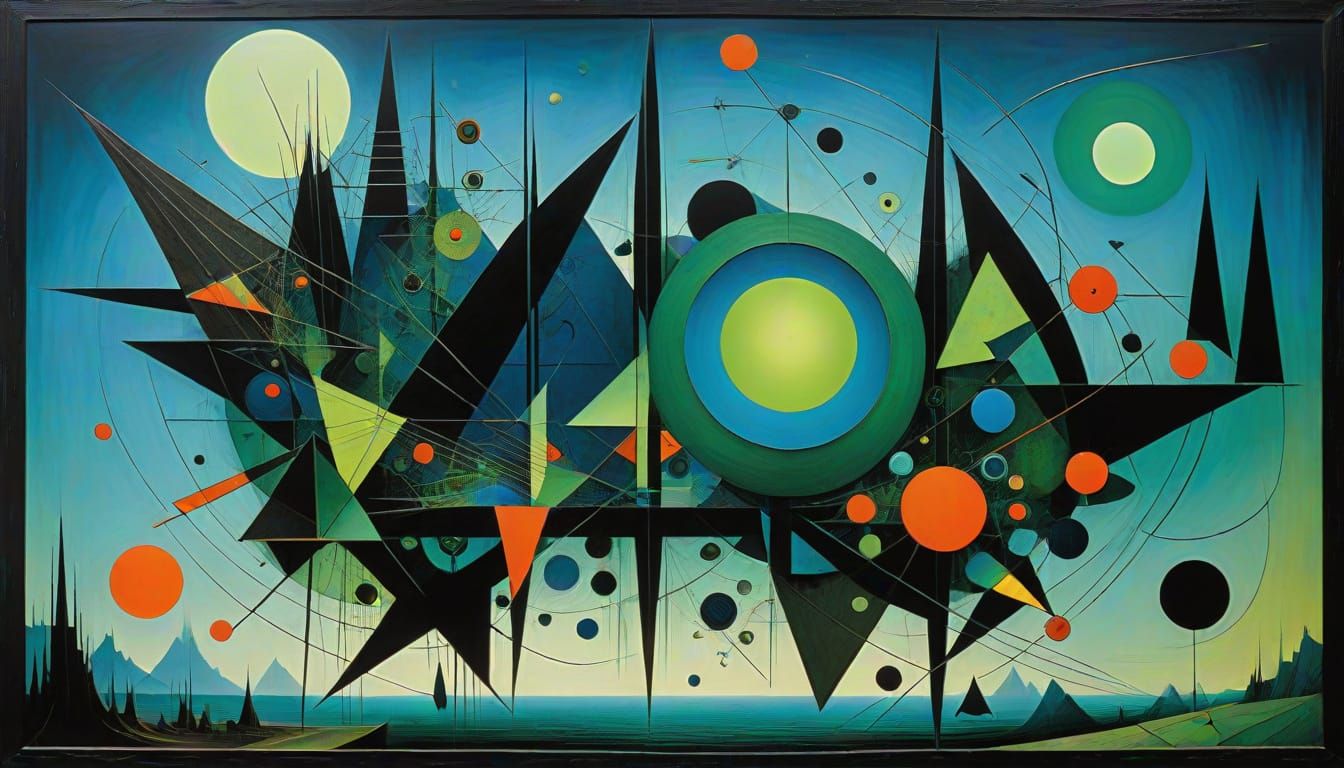 Surreal Abstract Painting in Ernst Style