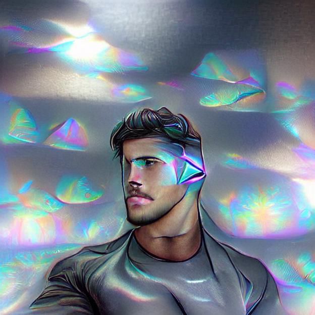 Abstract Holographic Design with Vibrant Colors