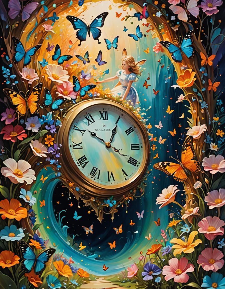 Alice in Wonderland: Surreal Dreamscape in Fantasycore Style