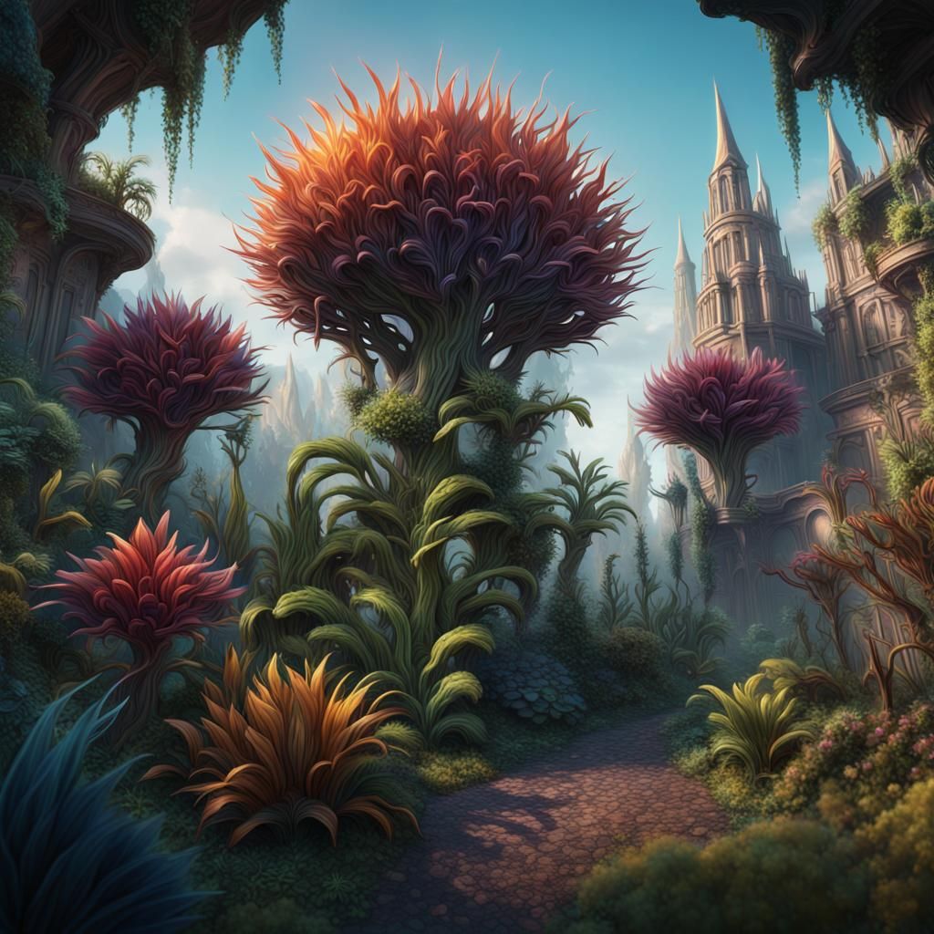 Fantastical Magical Plants in Deep Color