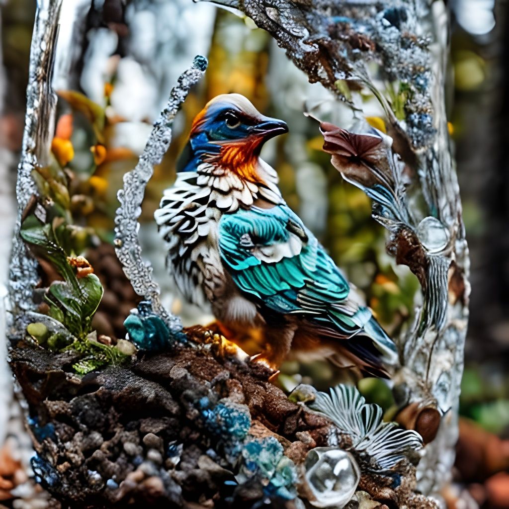 Ultra Realistic Glass Portrait with Bokeh Effect