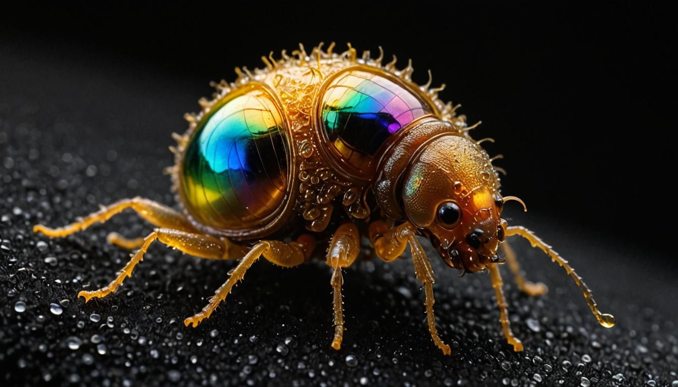 Glistening Maggot: Macro Photography Masterpiece in 8k