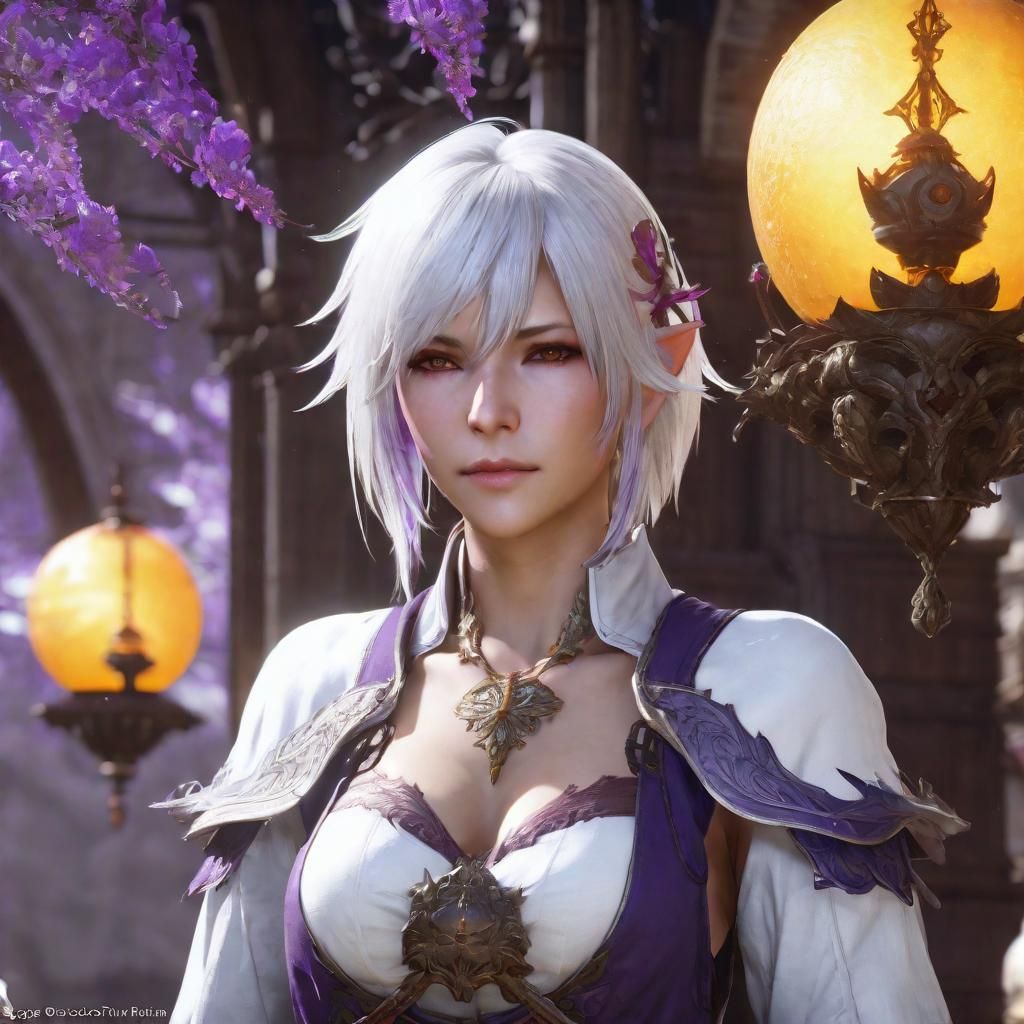 Intricate Dark Fantasy Au Ra Concept Art