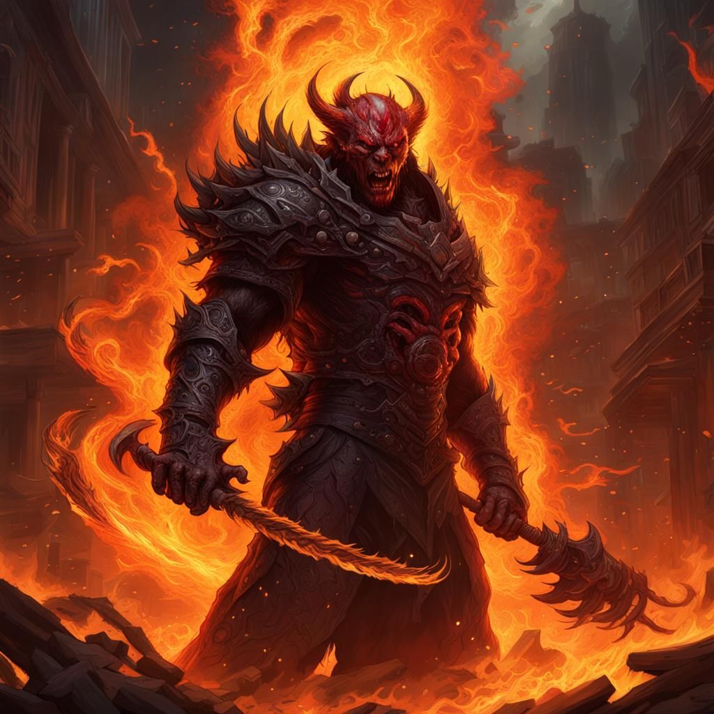 Inferno Revenant Dark Fantasy Concept Art