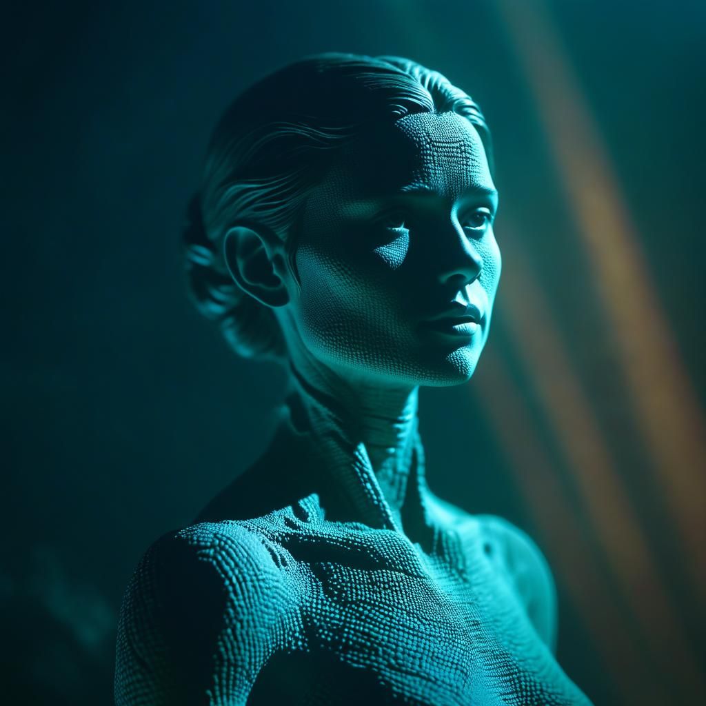 Divine Creation in Ethereal Light: Cinematic Still