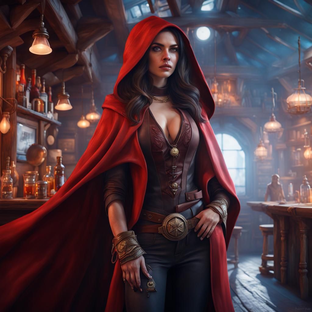 Space Wizard in a Wild West Bar: Detailed Matte Painting