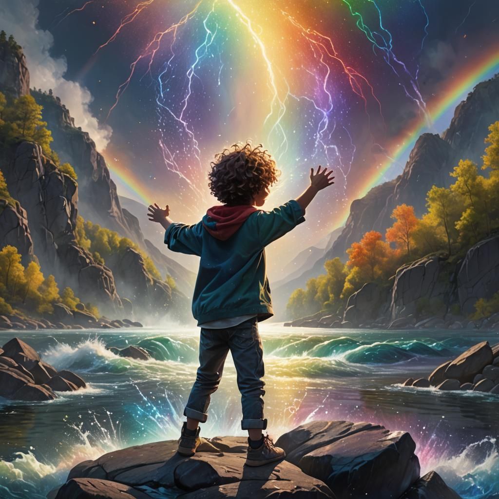 Magical Boy Creates Ethereal Creatures in Matte Painting