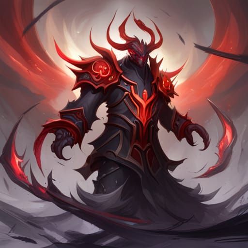Shadow Fiend in Dark Fantasy Style