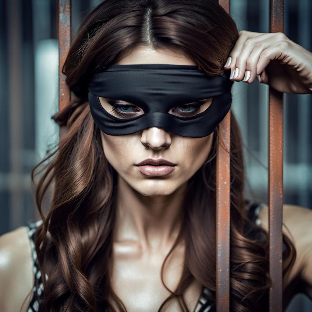 Sad Girl in Cage Fine Art Photography