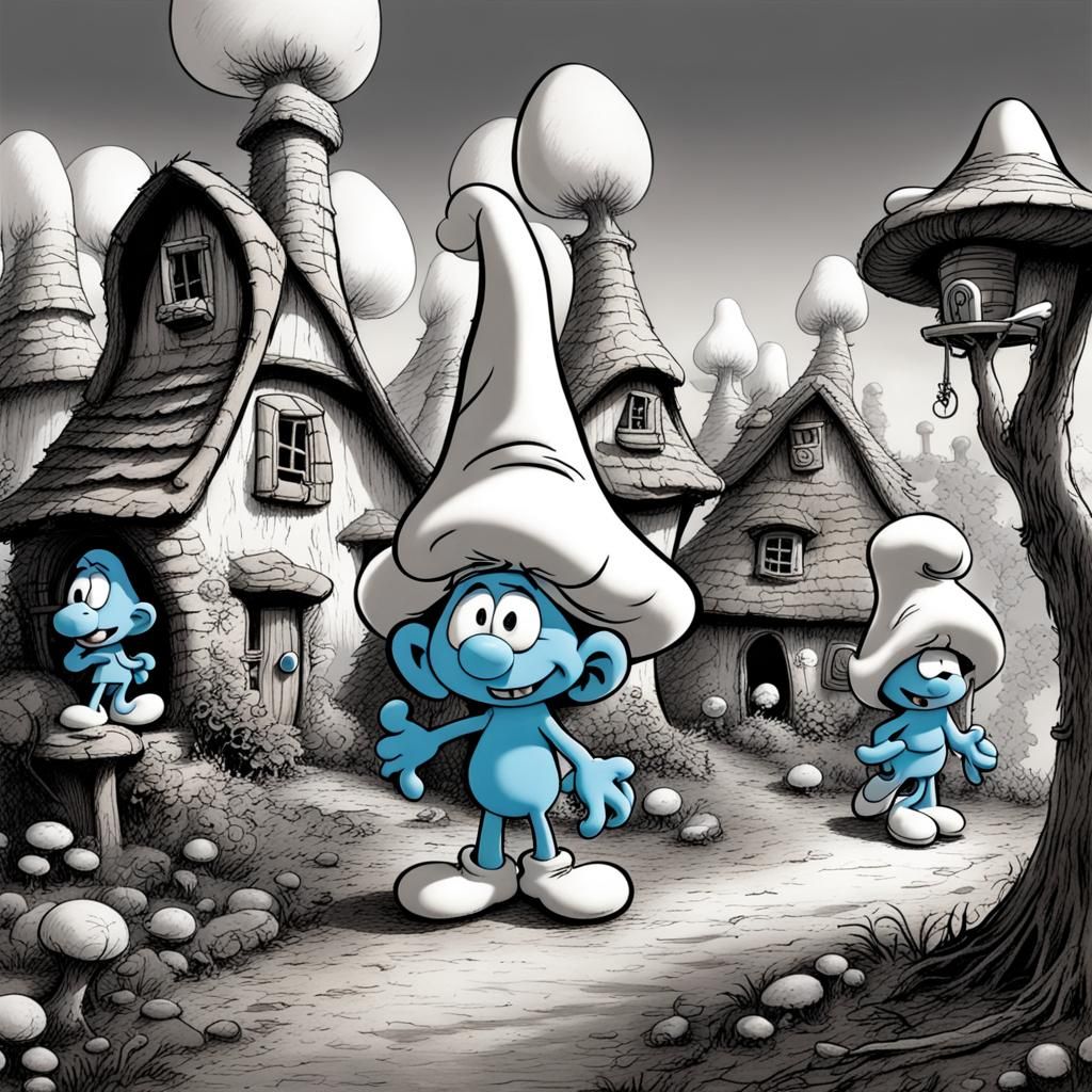 Smurf Village in Gothic Style