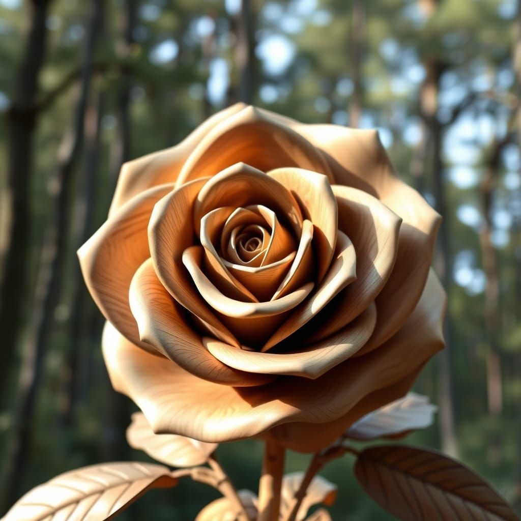 Abstract Rose Sculpture