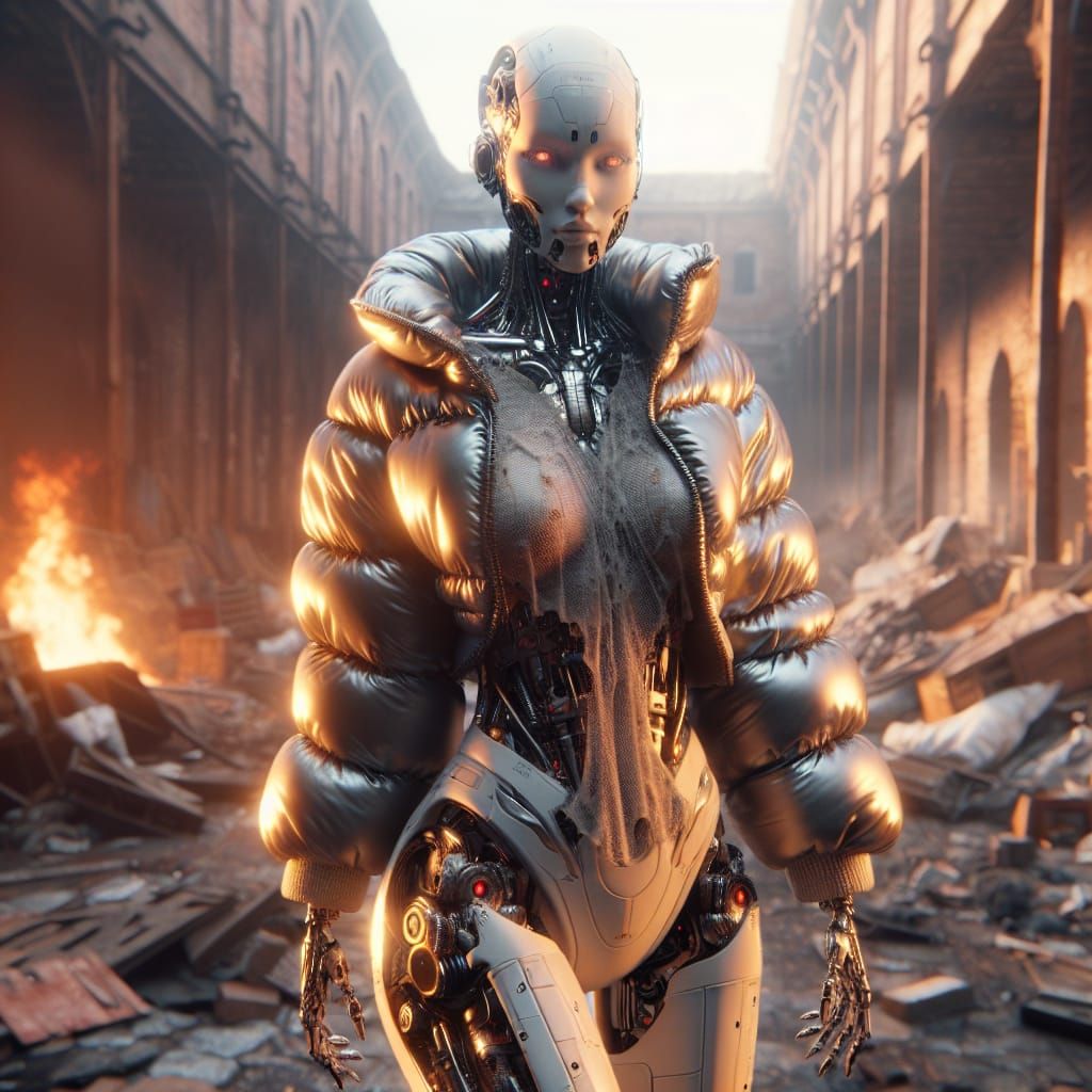 The softer touch of a woman-cyborg or robot