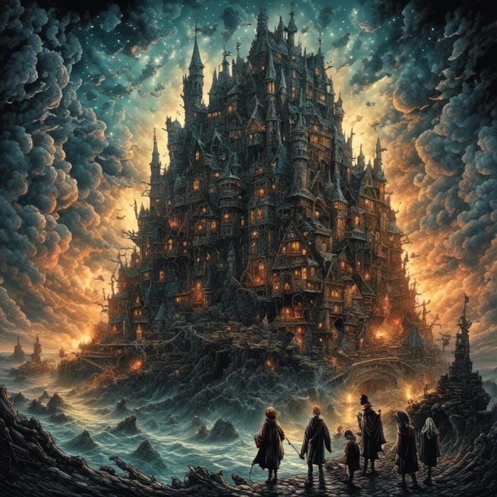 Dark Fantasy Sorcerer's Stone Comic Art