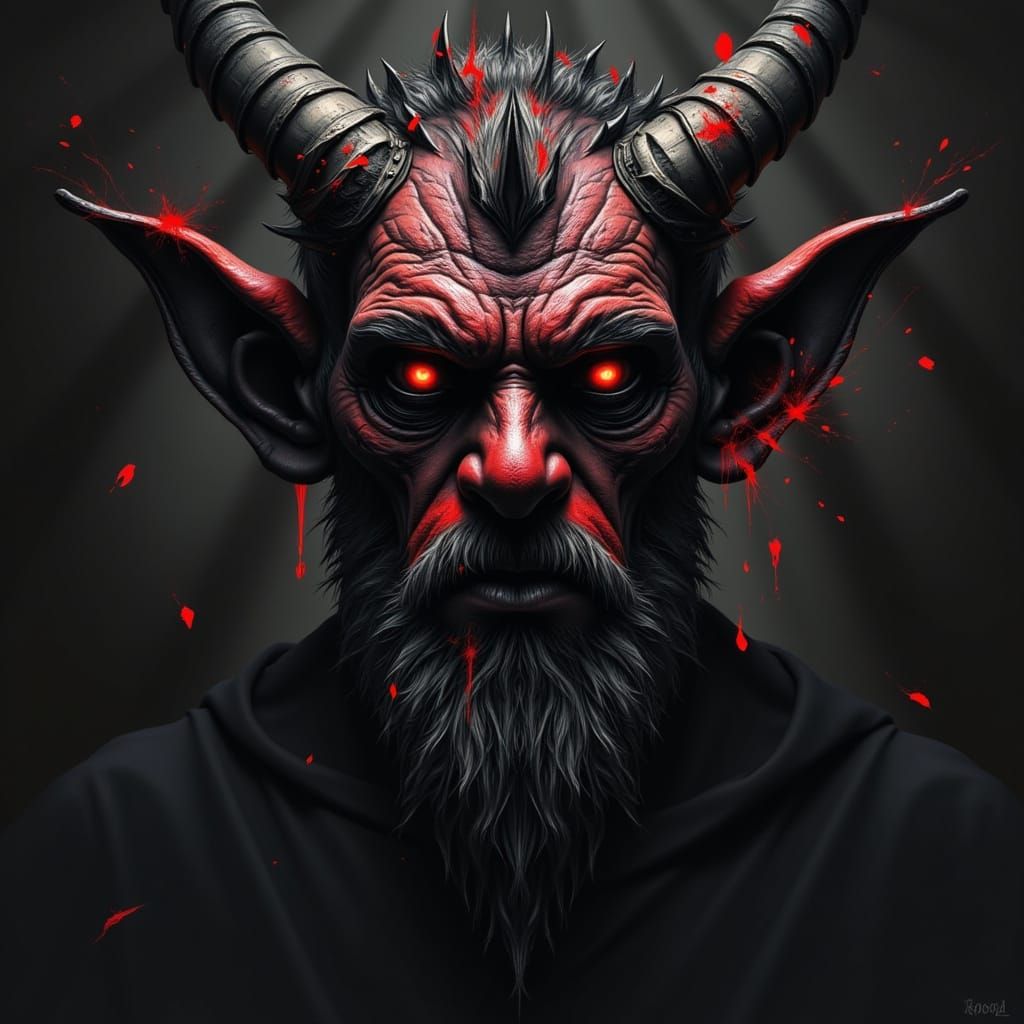 Dark Demon Art in Edgy, Hyper-Realistic Style