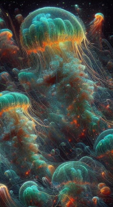 Dramatic Wave Crashes in Vibrant Oil Painting Style