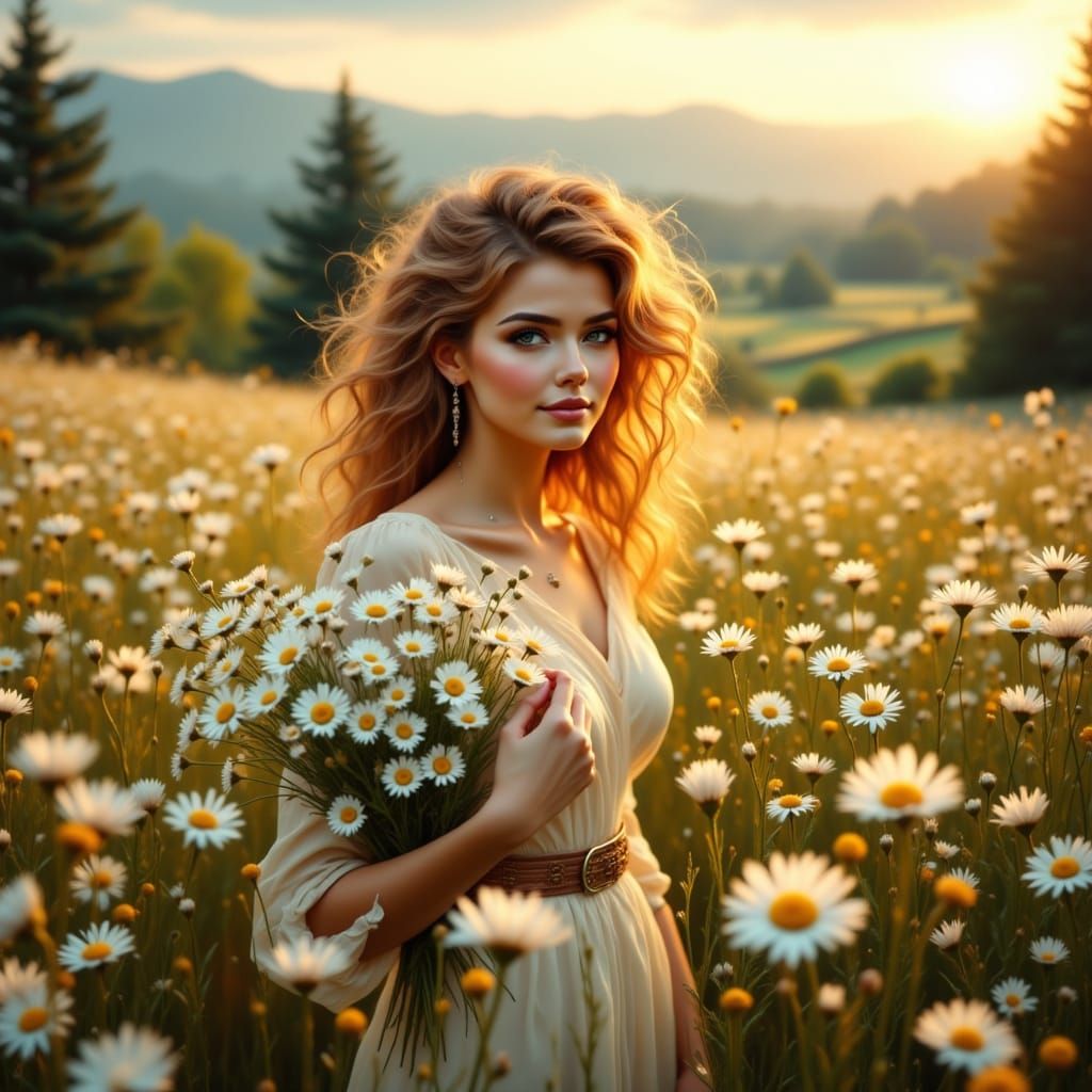 Serene Beauty in a Sun-Drenched Countryside