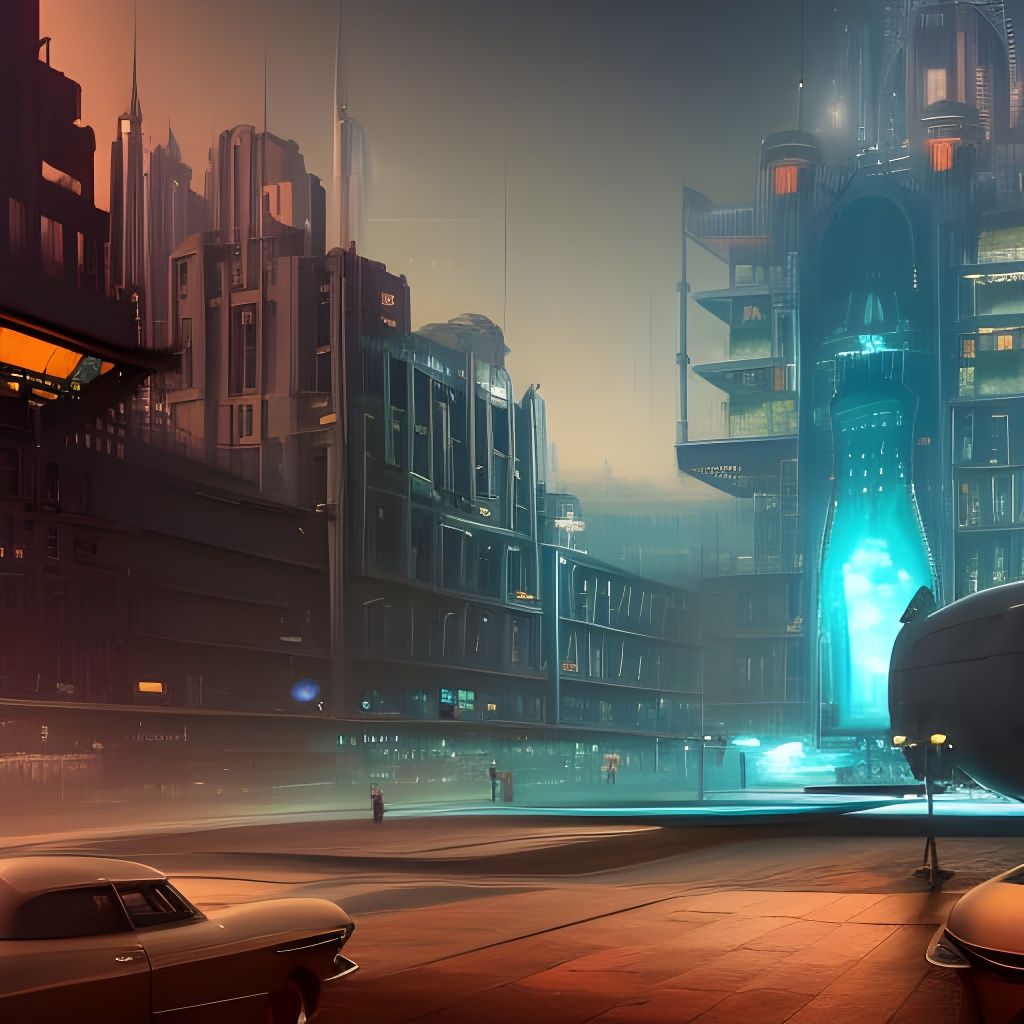 Futuristic 1950s Fantasy Concept Art