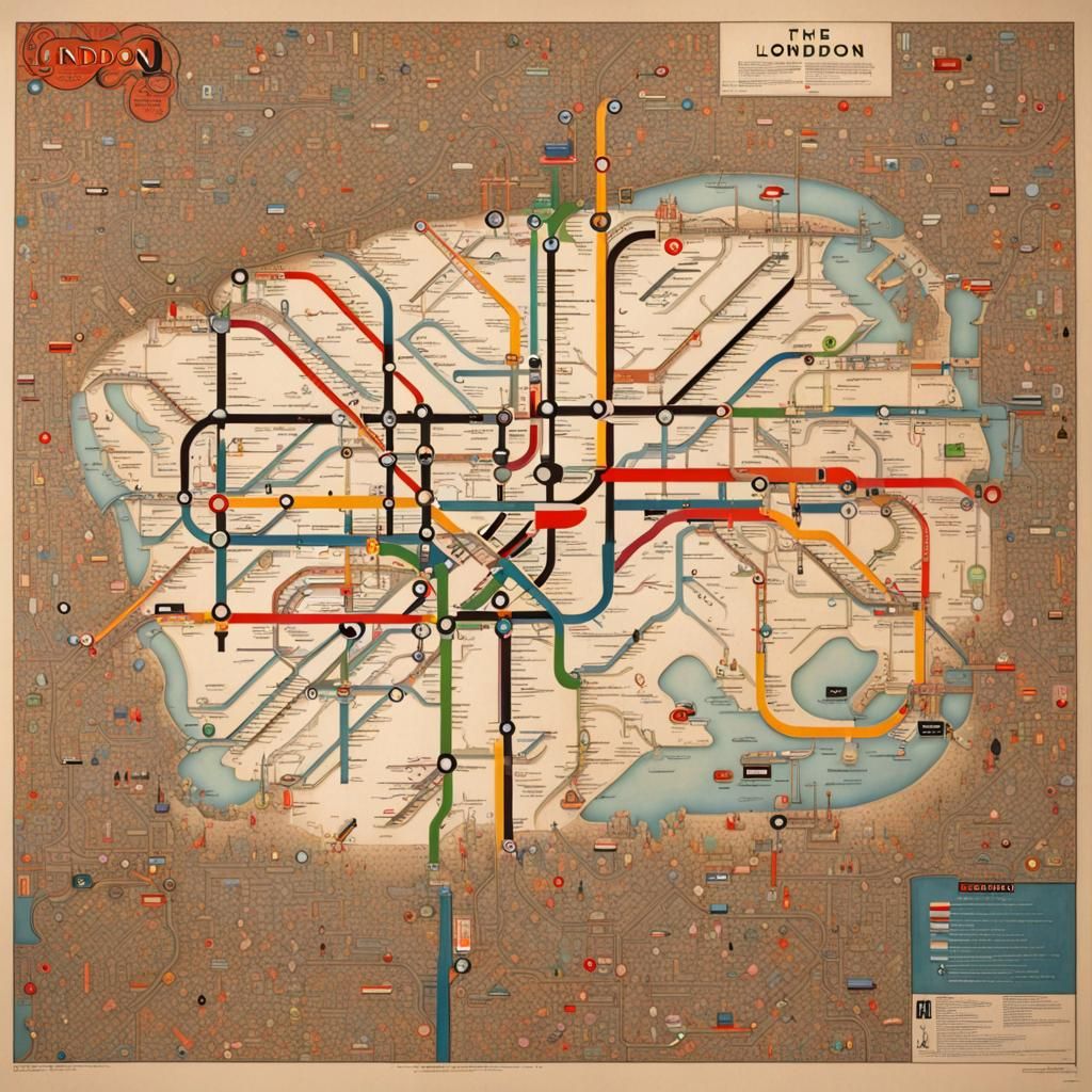 Surreal London Underground Map in Hypermodern Style