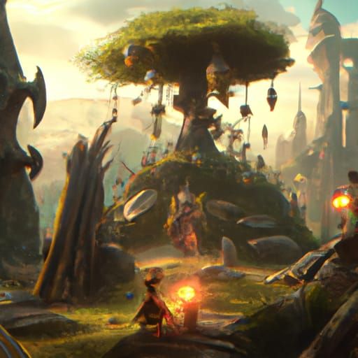 Fantastical Matte Painting with Deep Color