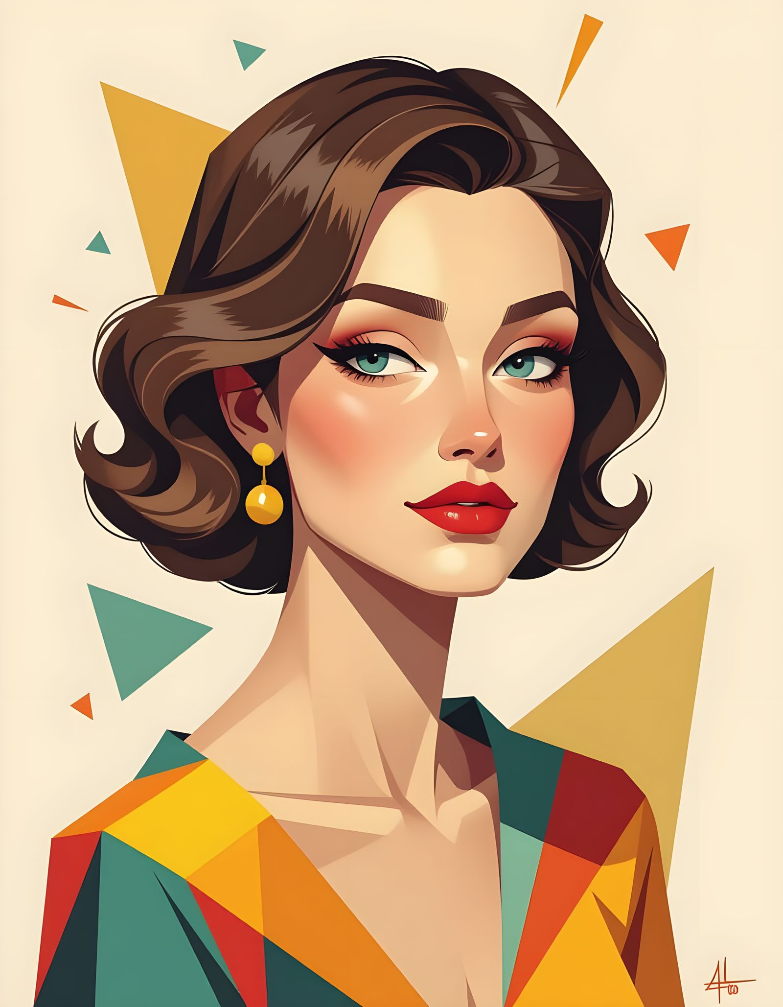 WOMAN WITH A GOLD EARRING#2