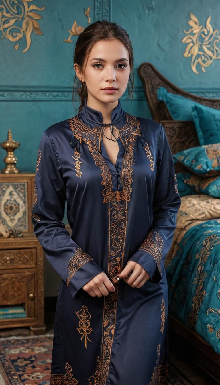 Realistic modern style feminine nighties chimes mockup , sym...