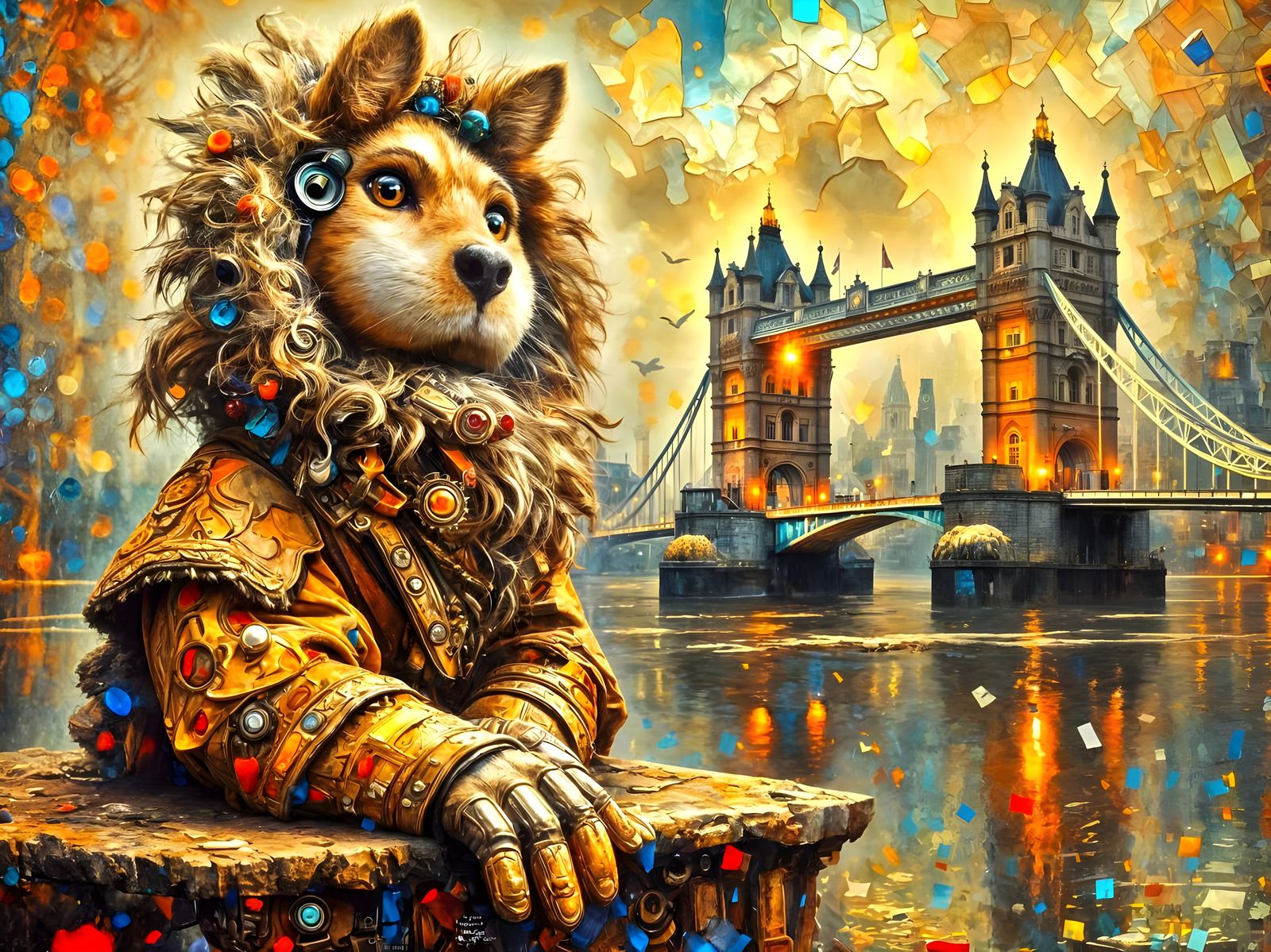Steampunk Animals Rule London Bridge