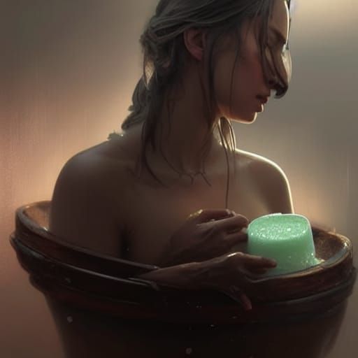 Hyperdetailed Portrait of Person with Soap