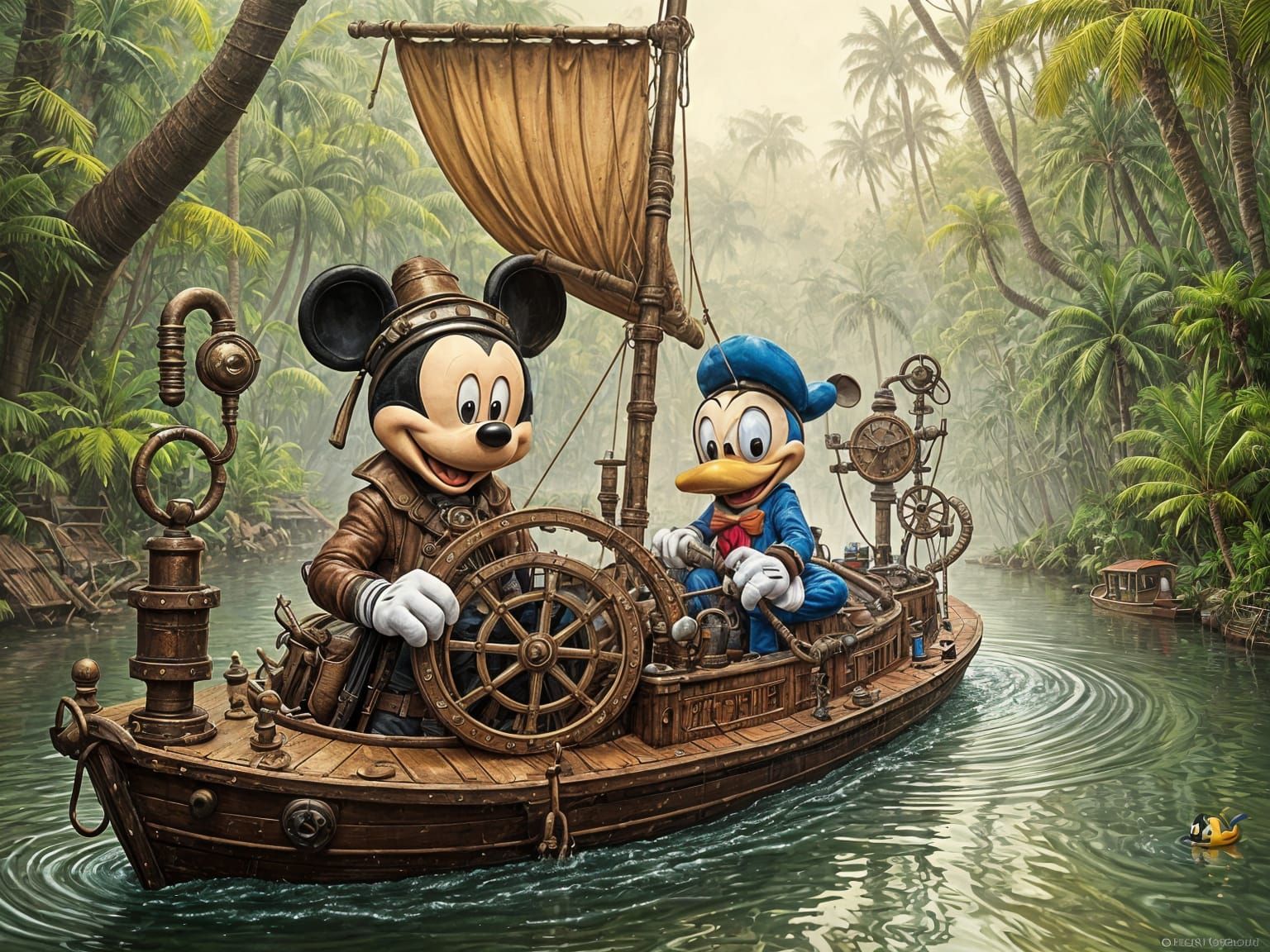 Mickey and Donald Duck's Steampunk Amazon Adventure