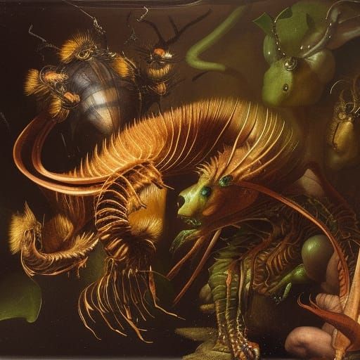 Sci-Fi Confrontation in the Style of Old Masters