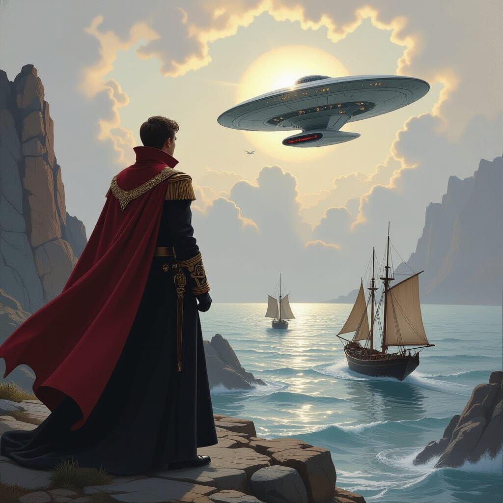 Starfleet Officer Portrait in Horror Style