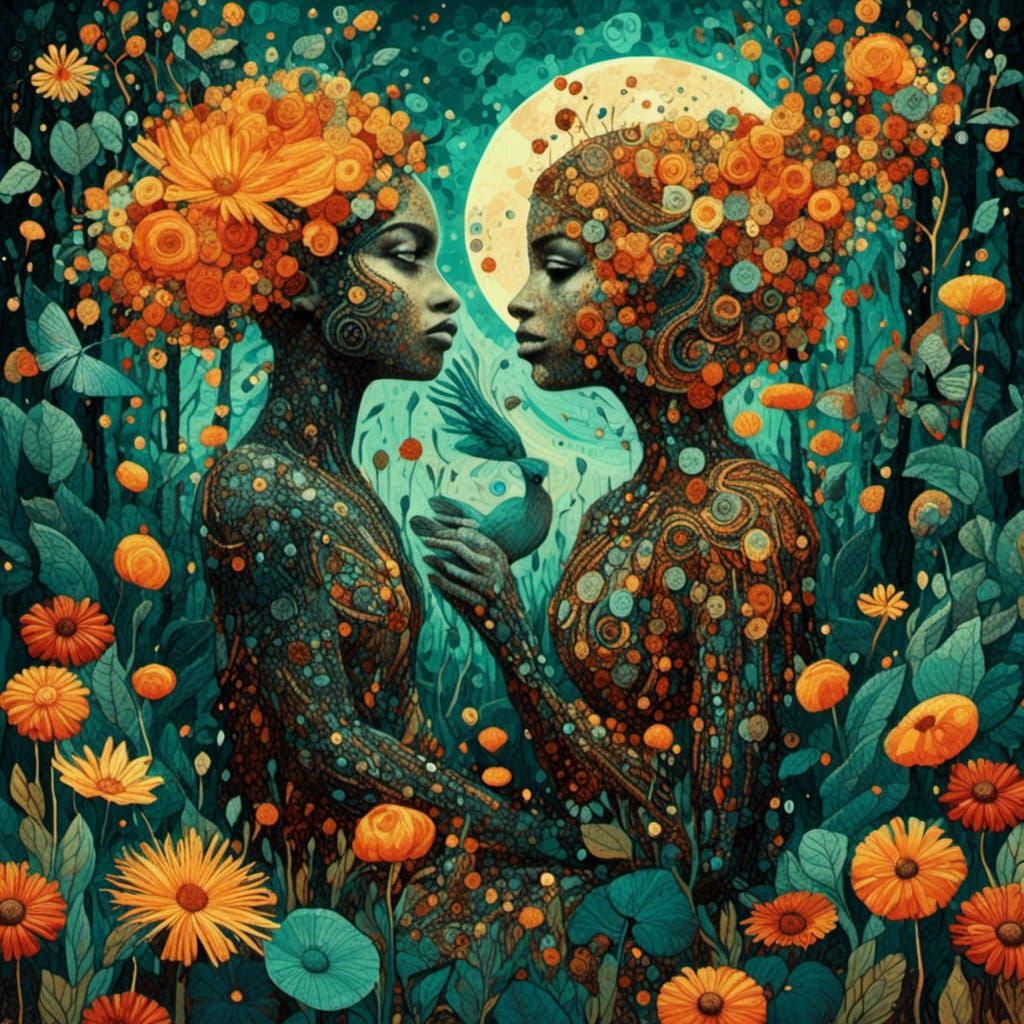 The Lovers Tarot Card in Garden of Eden