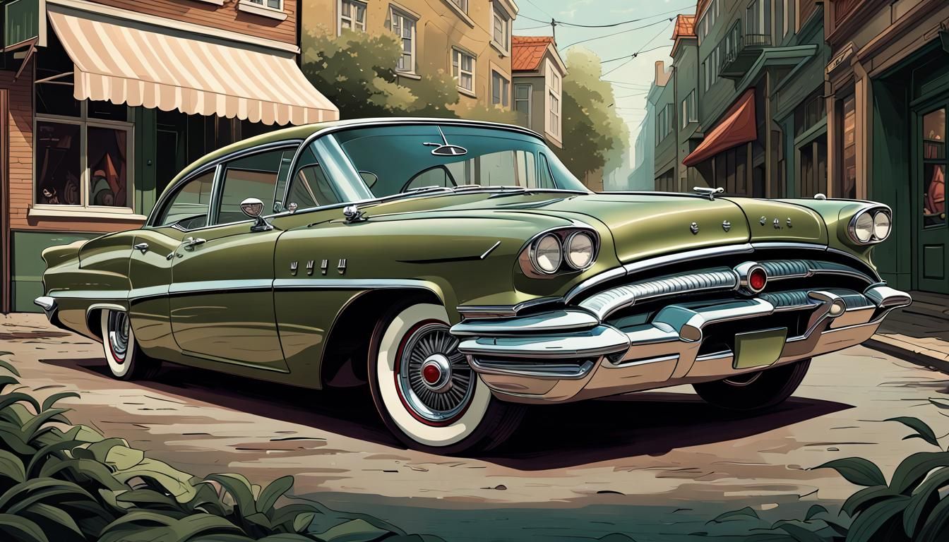 cardesign creamcolor olive-green  1959 american cars in Cope...