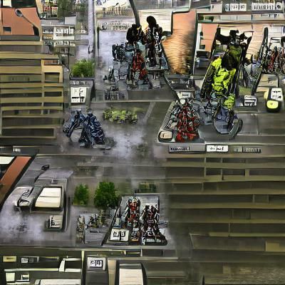 Mutant Eradication with Mechs in Apocalyptic City
