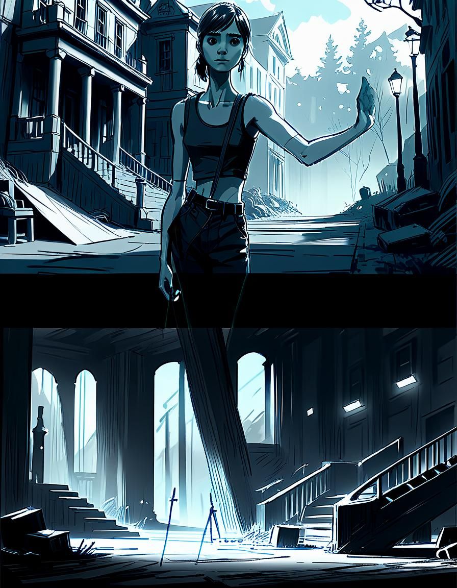 Cinematic Scene from Sketches