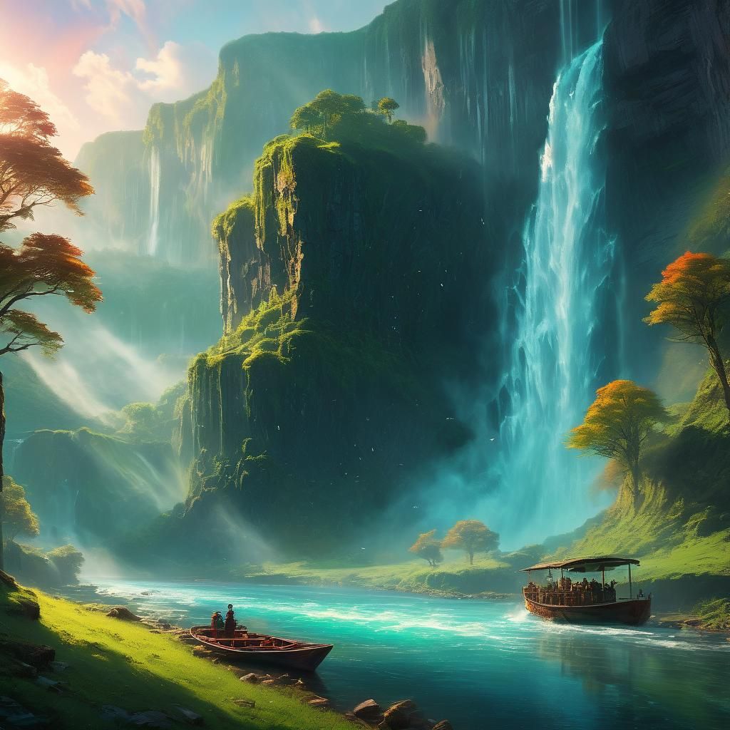 Colossal Cliff Rising from Lush Valley: Concept Art