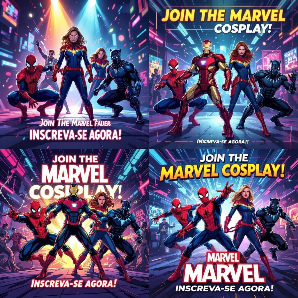 Marvel Cosplay Banner: Heroes at Comic Con